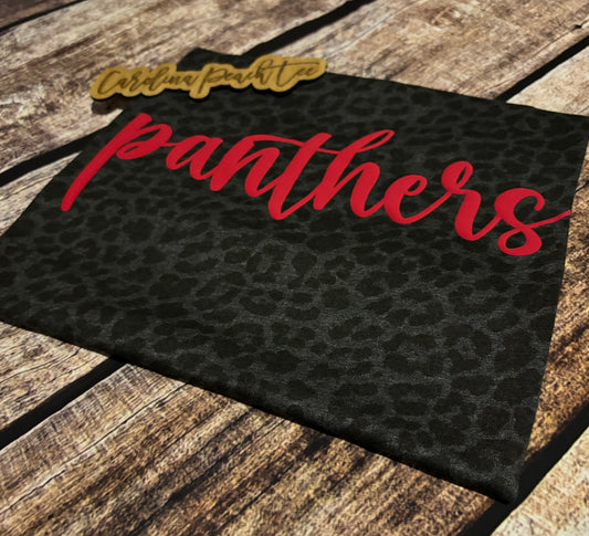 Abbeville Panthers Black Leopard {puff vinyl}