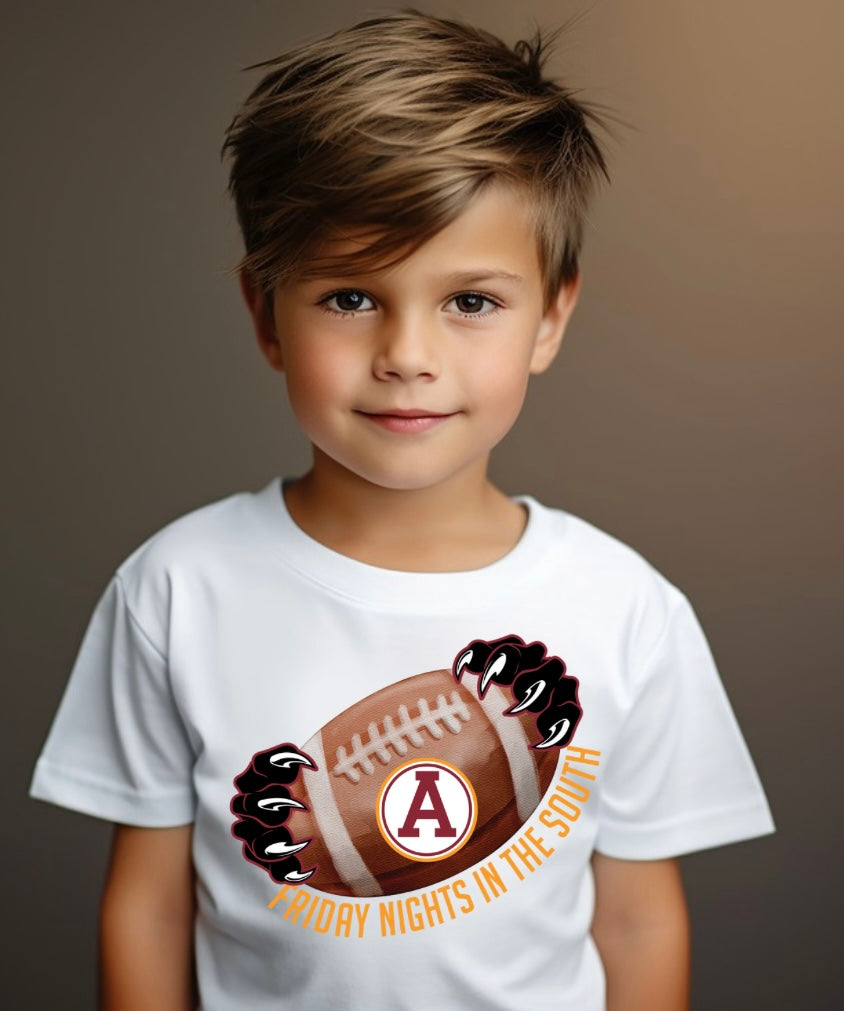 Abbeville- Watercolor Football (Claw)
