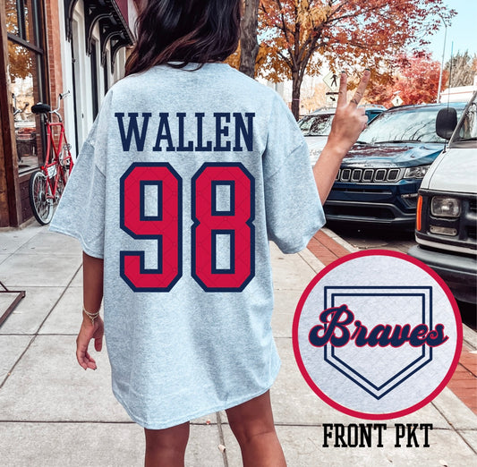Wallen- 98 Braves Baseball Tee