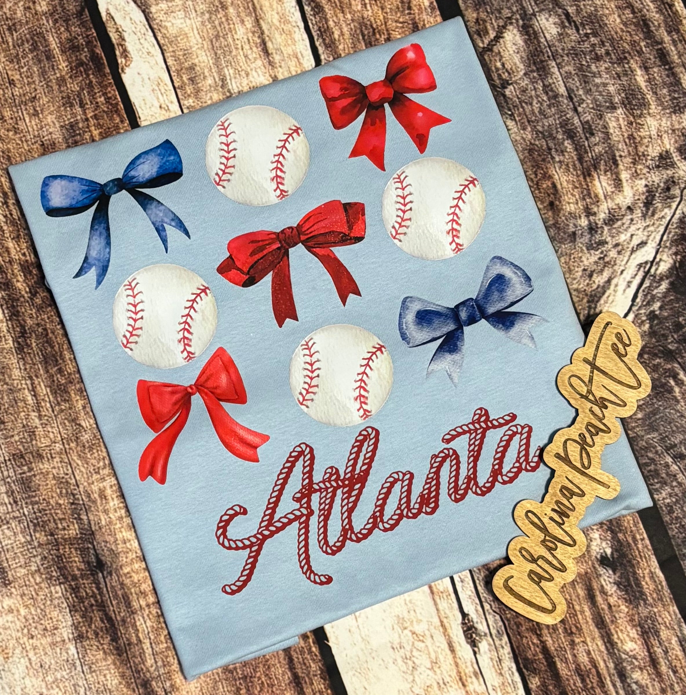 Braves- Bow Collage (light blue)
