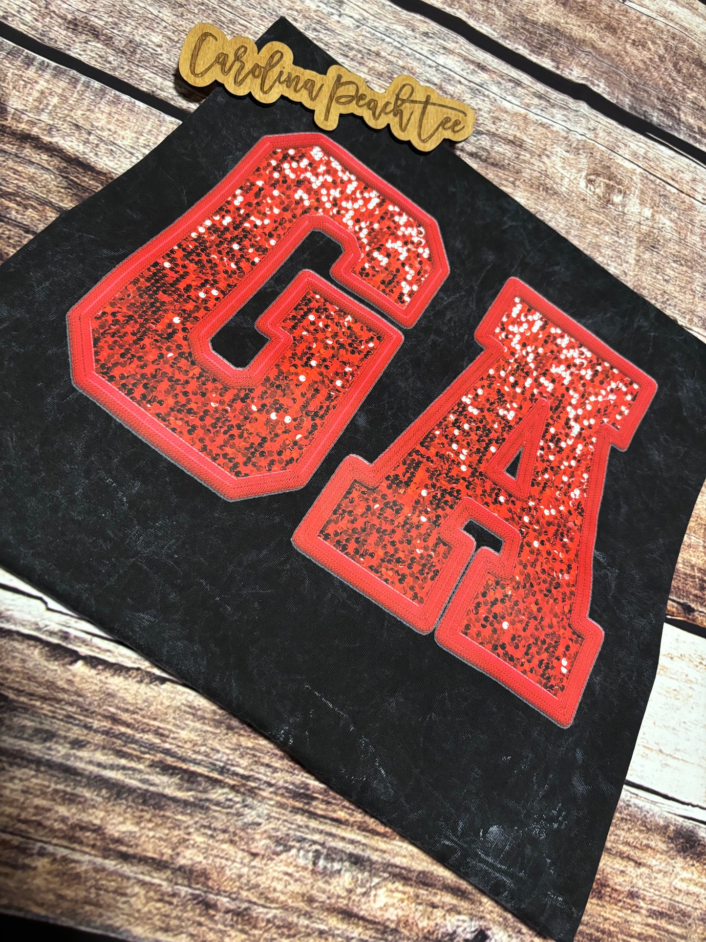 Georgia- Mineral Wash Faux Glitter Patch