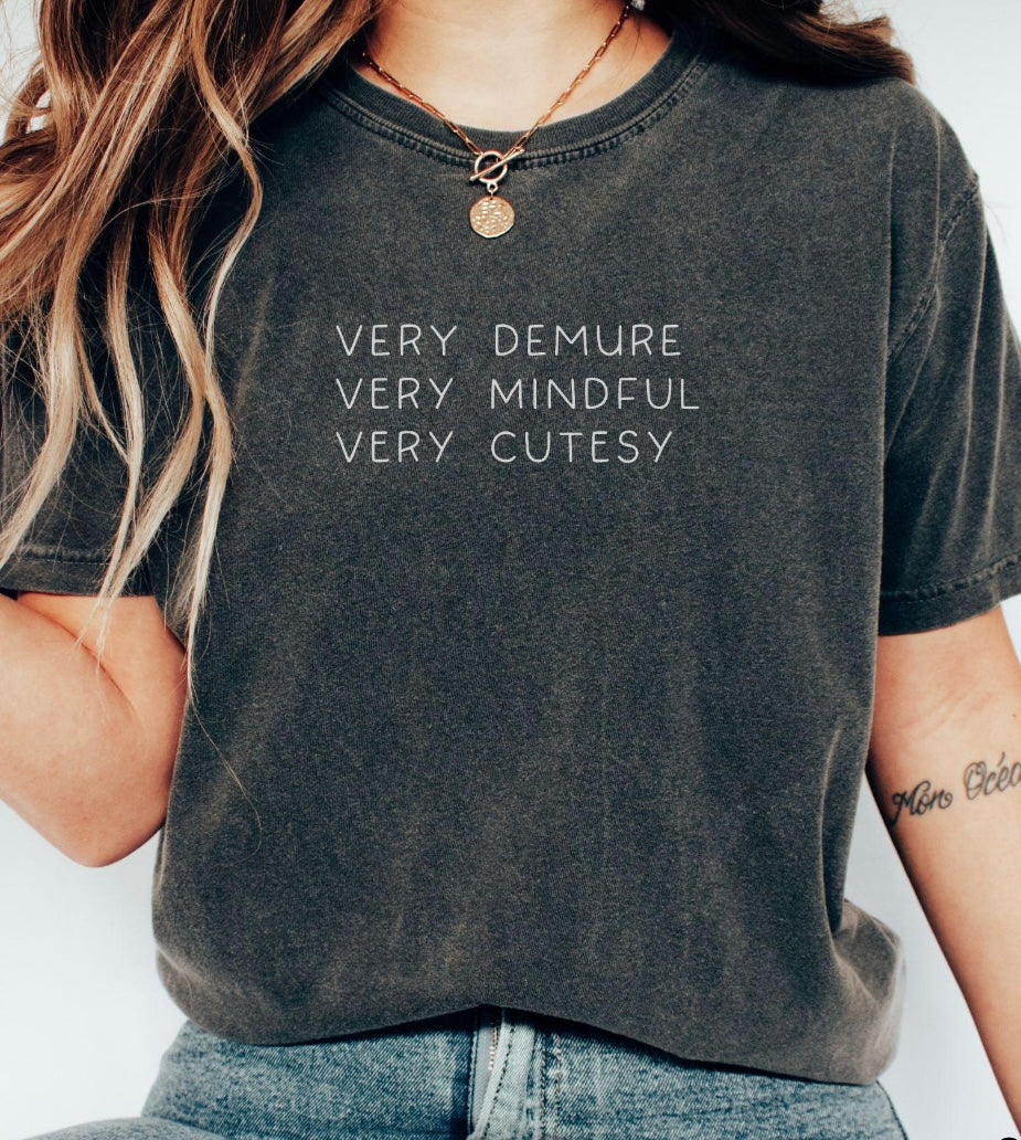 Demure Tee {Comfort Color}