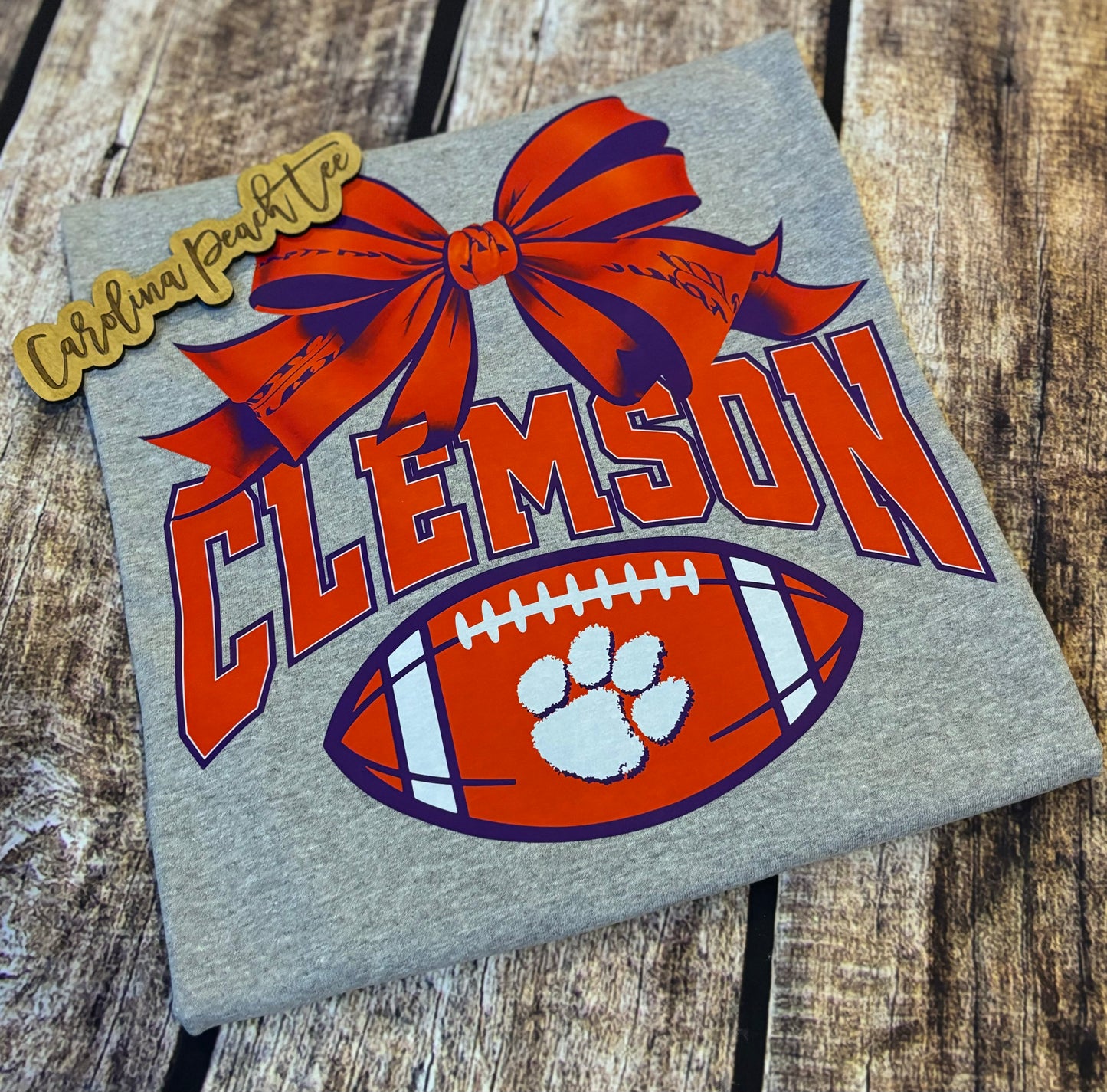 Clemson- Football Bow