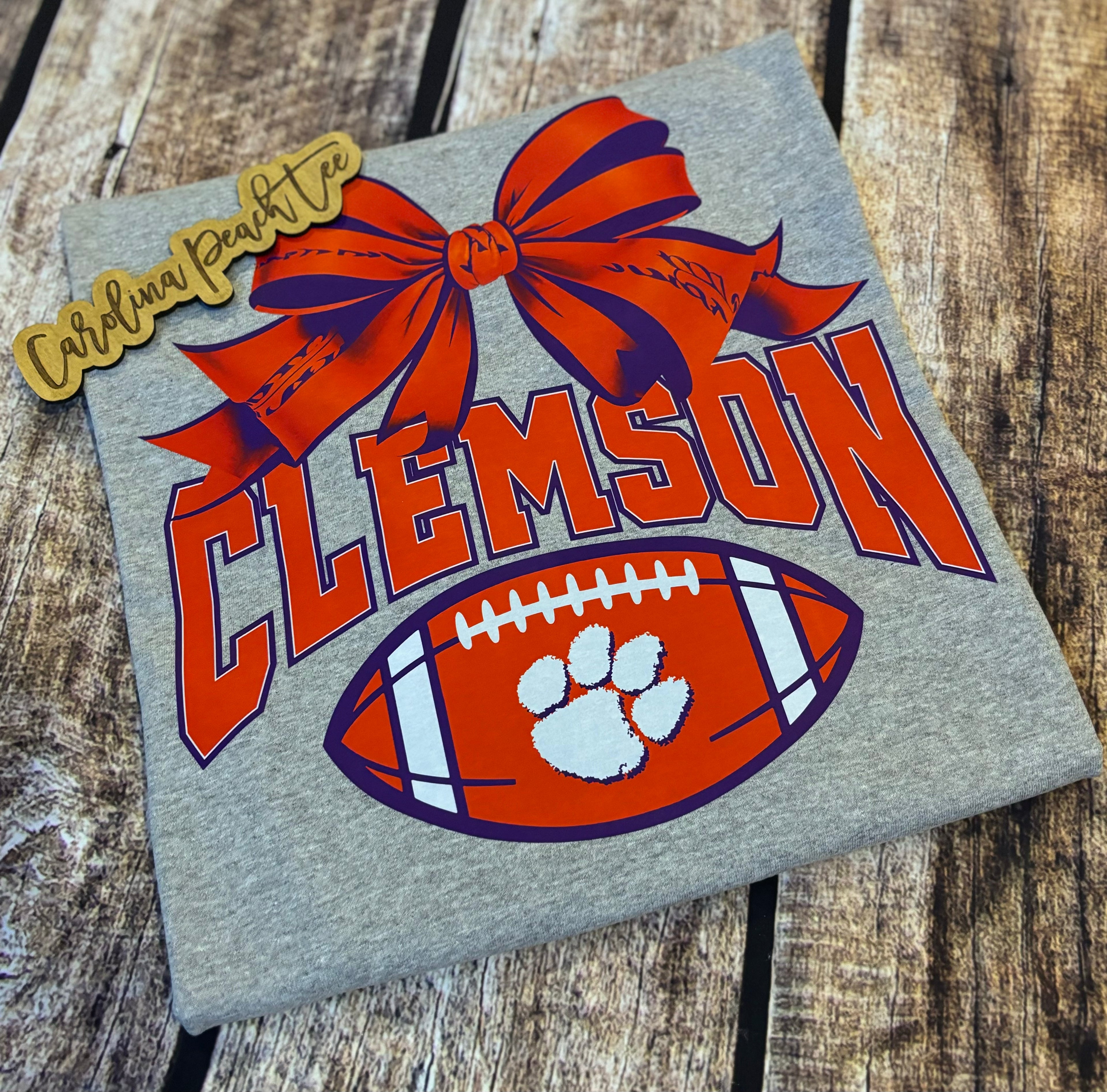 Clemson- Football & Bow