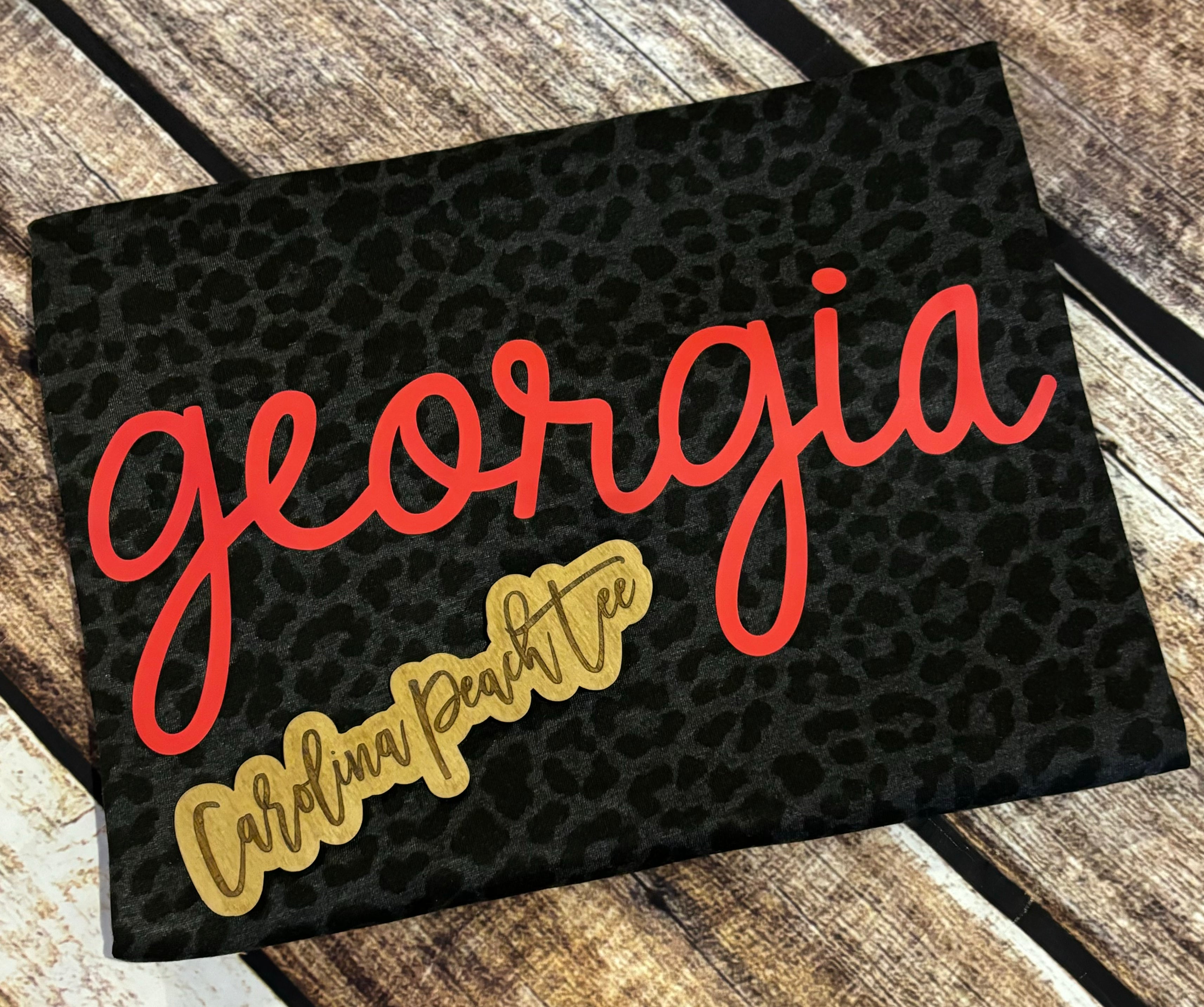 Georgia- Black Leopard Script