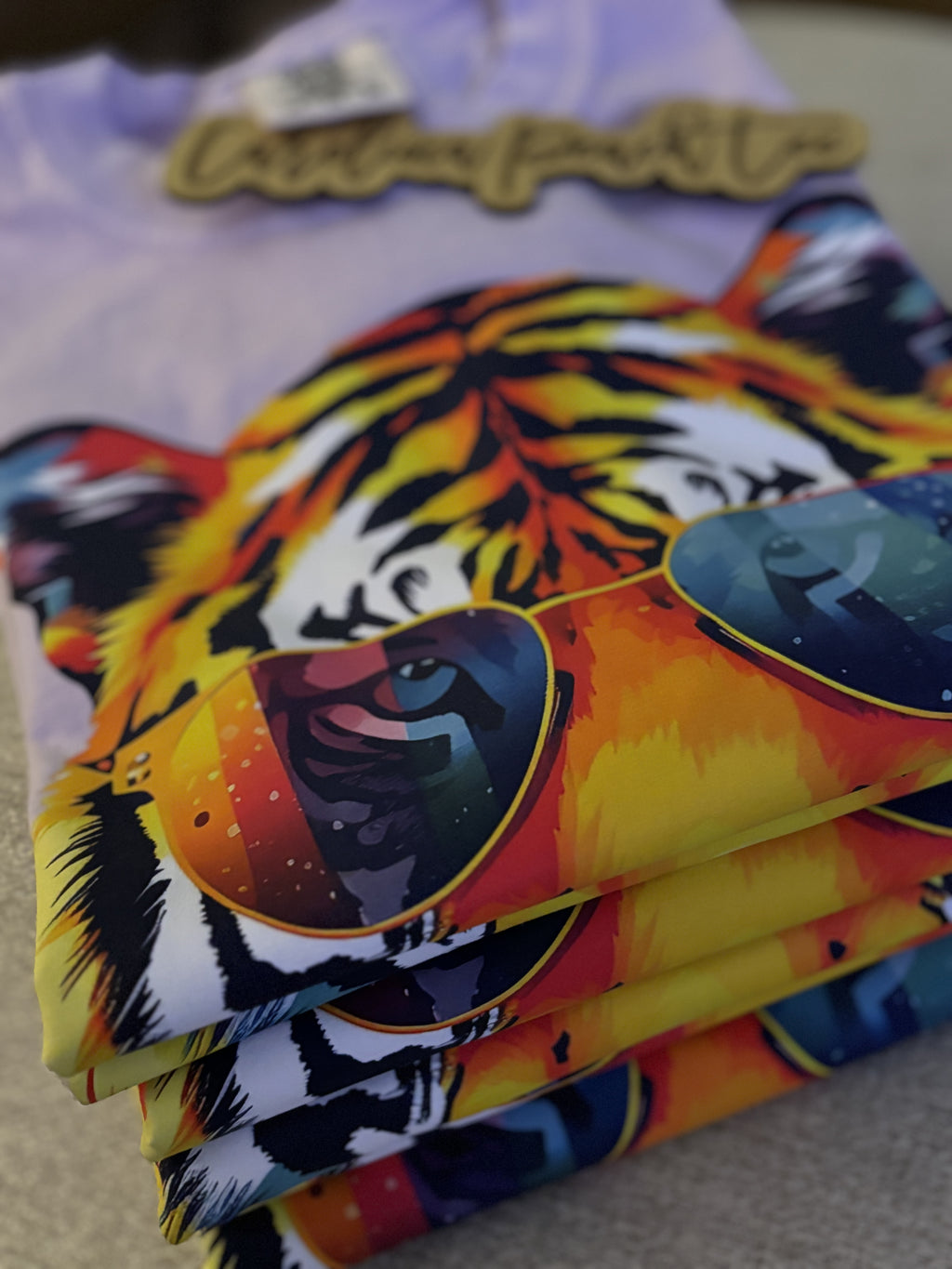 Clemson- Watercolor Tiger {Comfort Color}