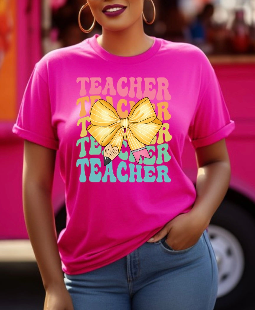 Teacher + Student- Pencil Bow