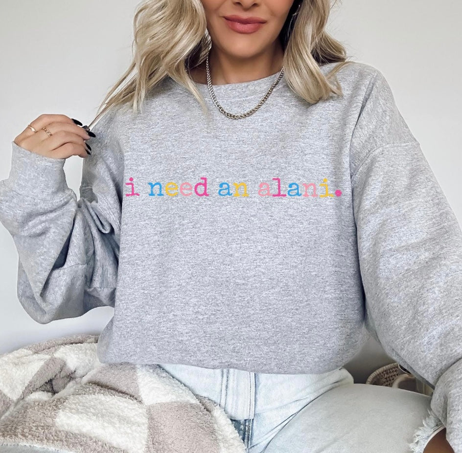 Beverage- I need an Alani Crewneck