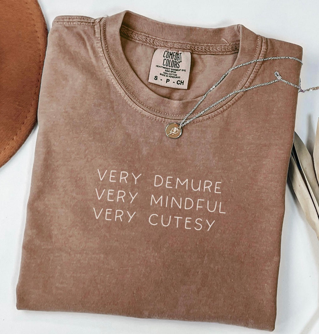 Demure Tee {Comfort Color}