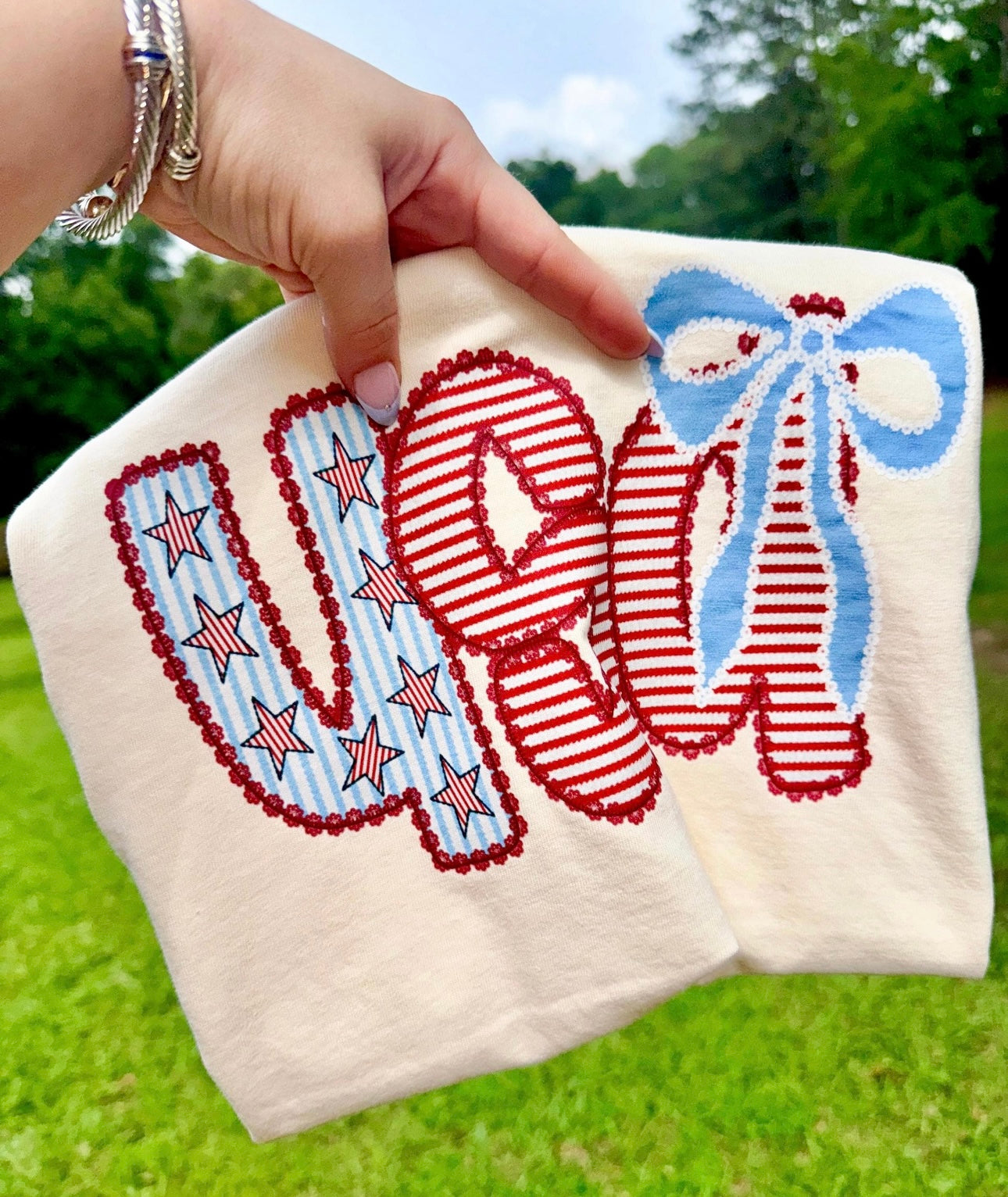 USA Bow and Stripes Tee