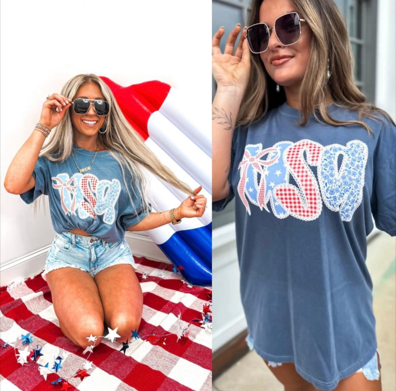 Patriotic- Ribbon&Plaid