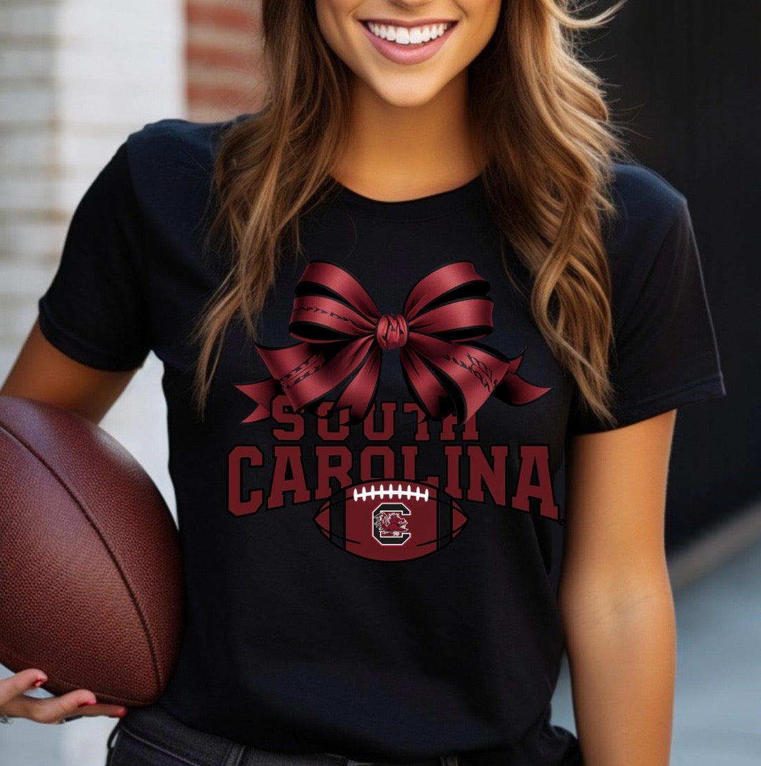 Carolina- Football Bow
