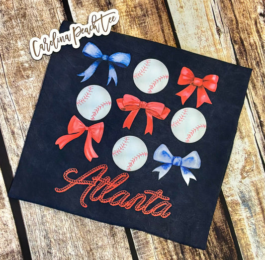 Braves- Bow Collage Tee