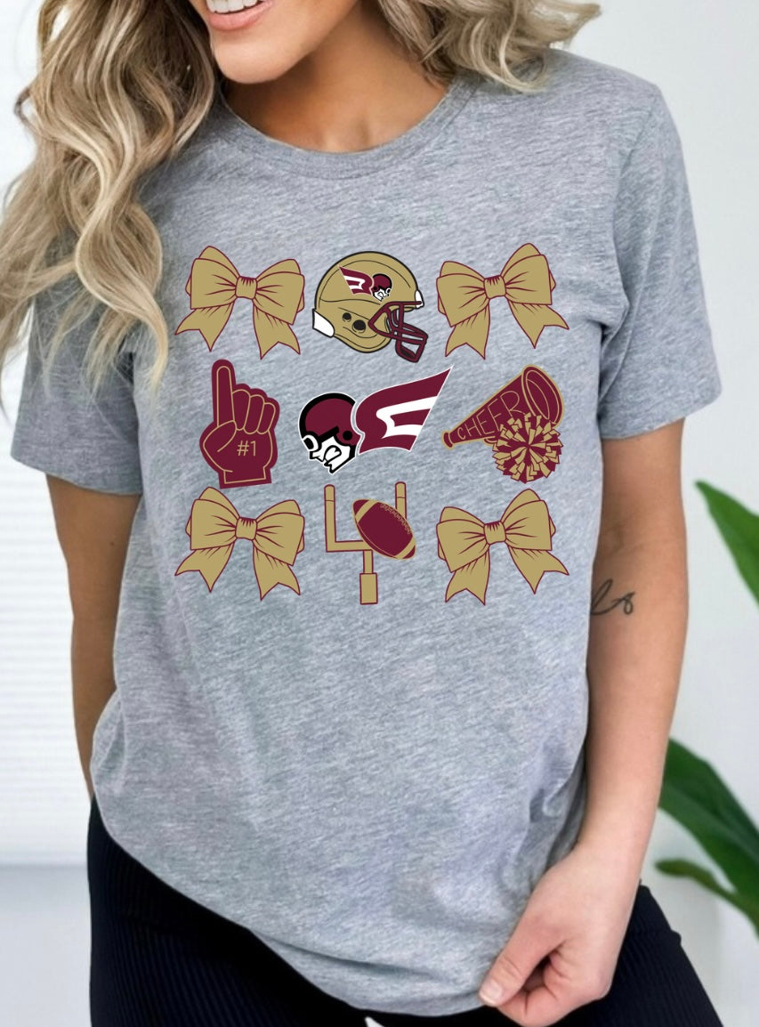 Erskine- Football + Cheer Bow Collage