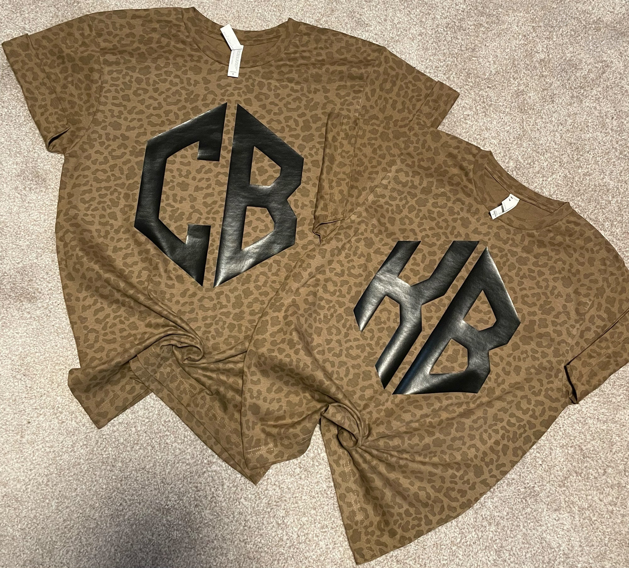 Monogram- Brown Leopard & Black