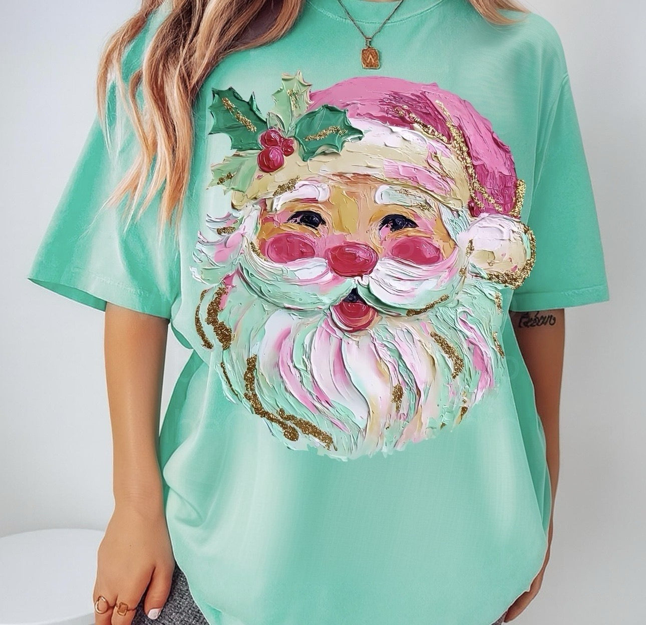 Christmas- Canvas Paint Santa (Comfort Color)