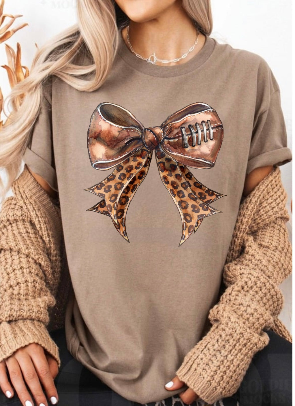 Football- Ball Bow {Comfort Color}