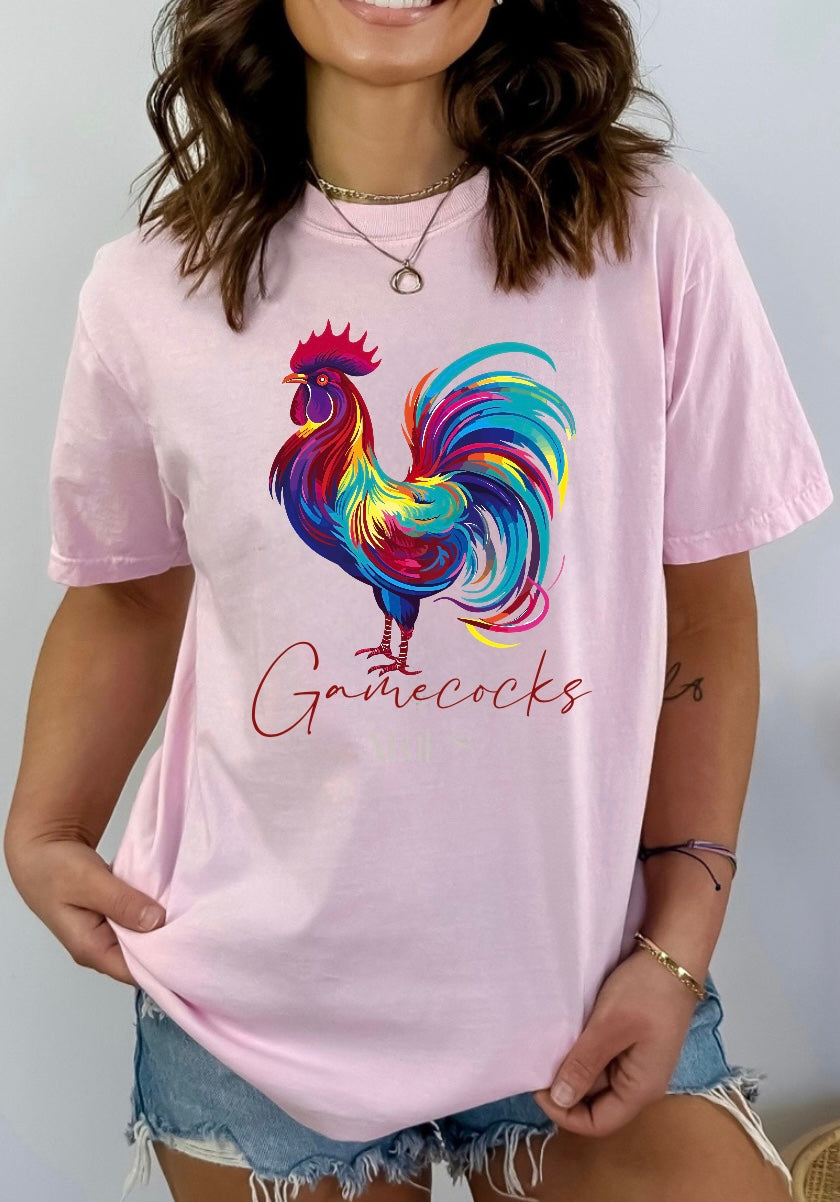 Carolina- Watercolor Gamecock {Comfort Color}