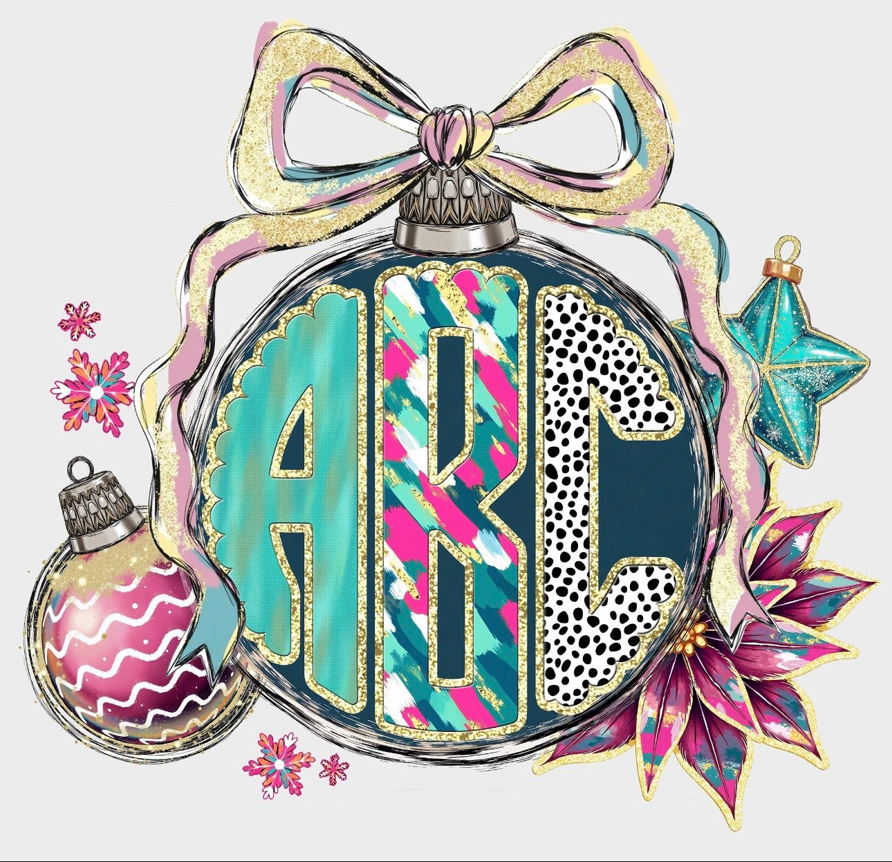 Christmas- Monogram Christmas Ornament