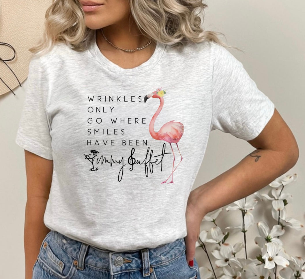 Jimmy Buffet- Wrinkles Go Where Smiles Have Been Tee