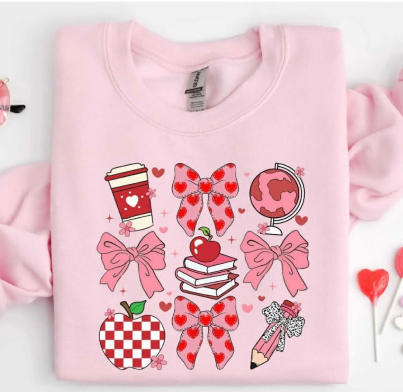 Valentine + Teacher- Bow Collage