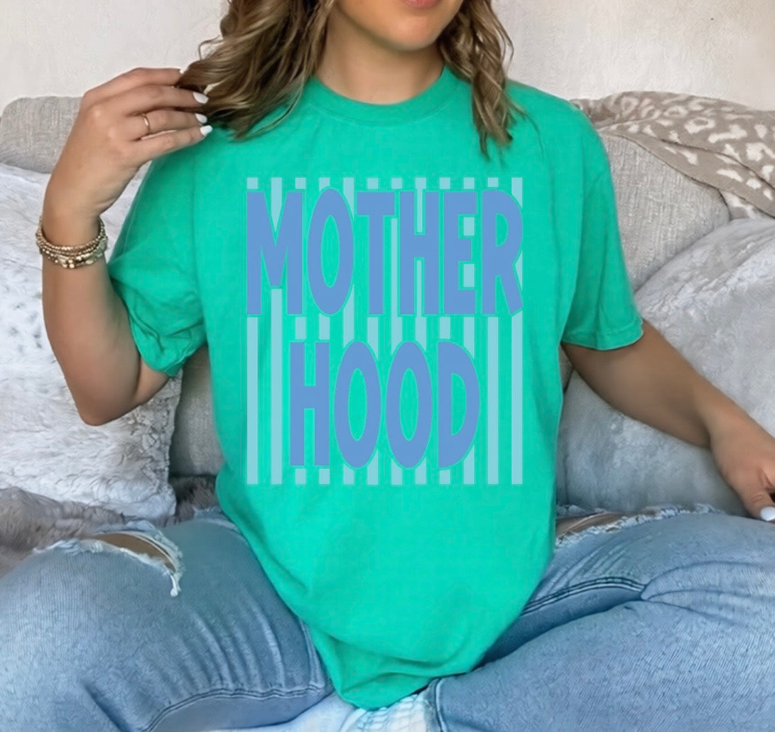 Motherhood- Stripes Tee {Comfort Colors}