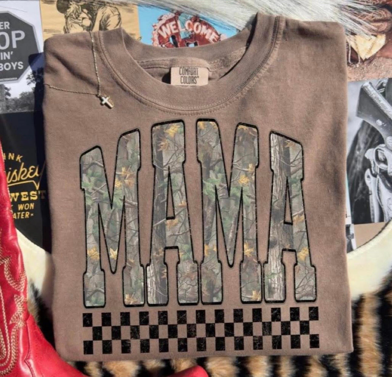 Mama- Camo {Comfort Colors}