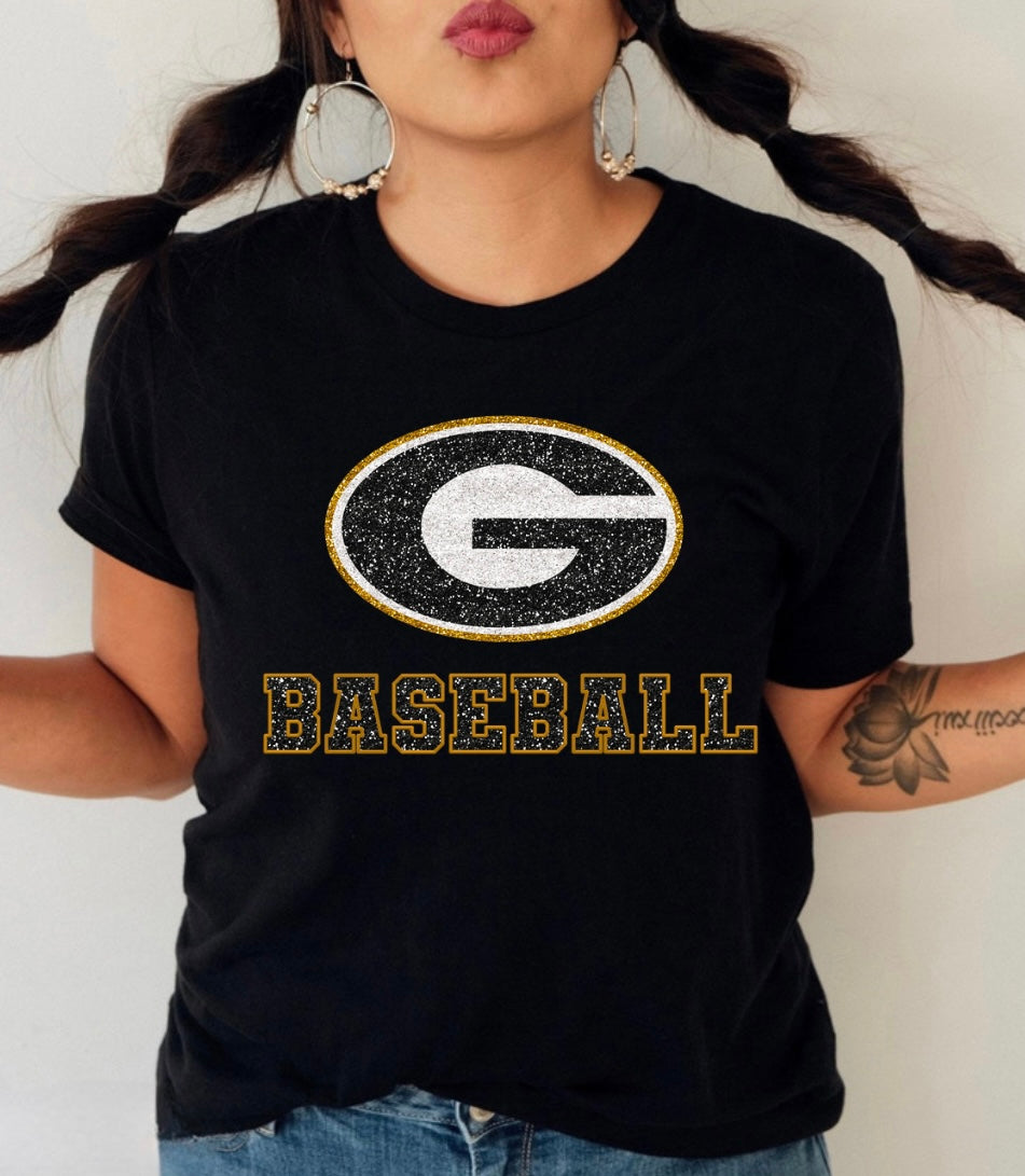Greenwood- Faux Glitter Baseball