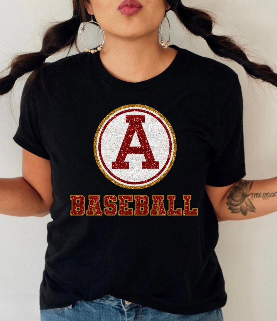 Abbeville- Faux Glitter Baseball