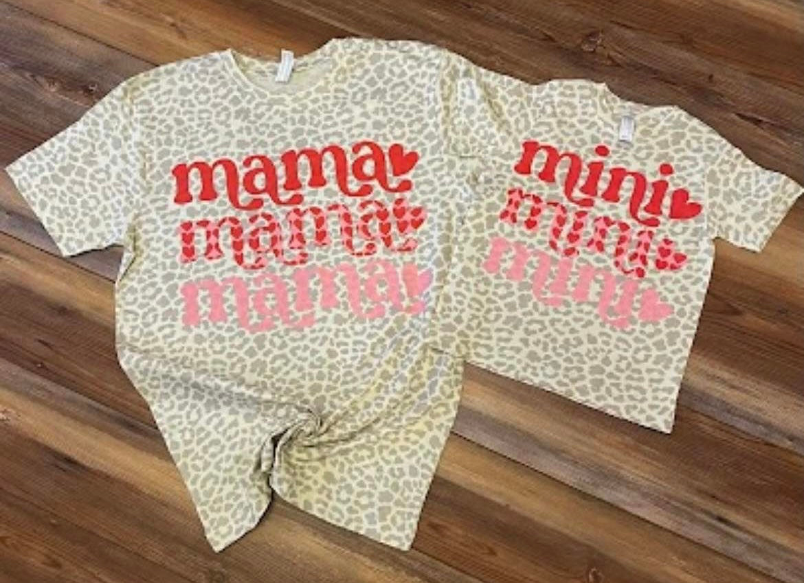 Valentine- Mama + Mini {Natural Leopard}
