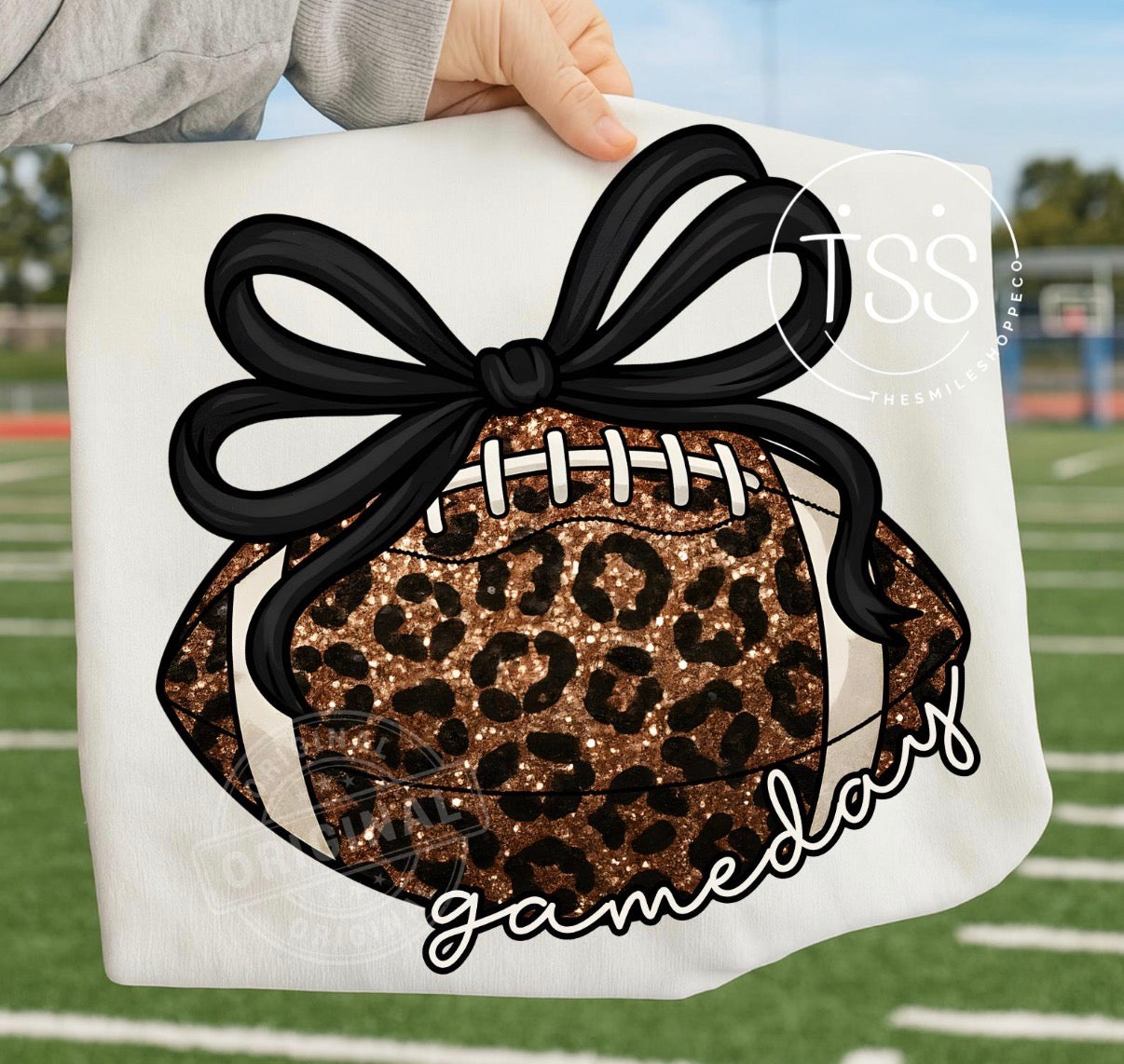 Football- Faux Glitter Leopard