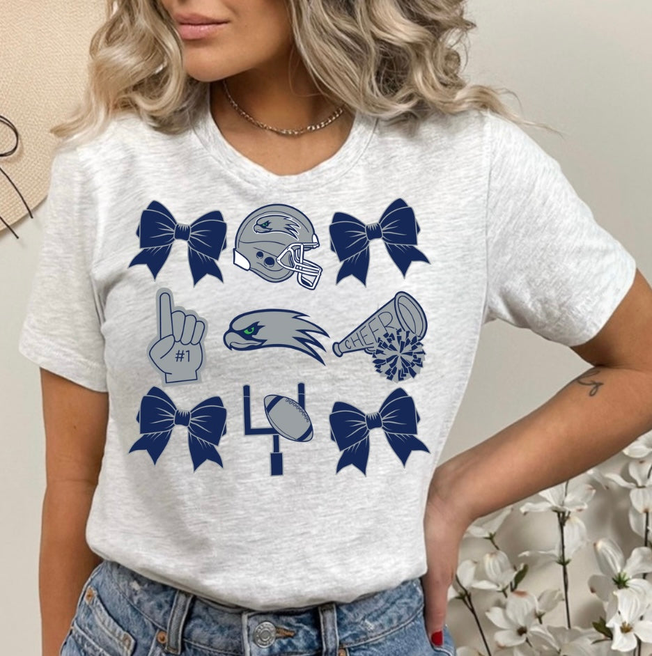 Gwd Christian- Football + Cheer Bow Collage