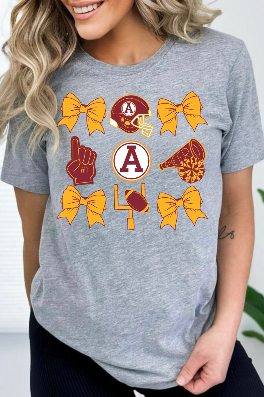 Abbeville- Football + Cheer Bow Collage