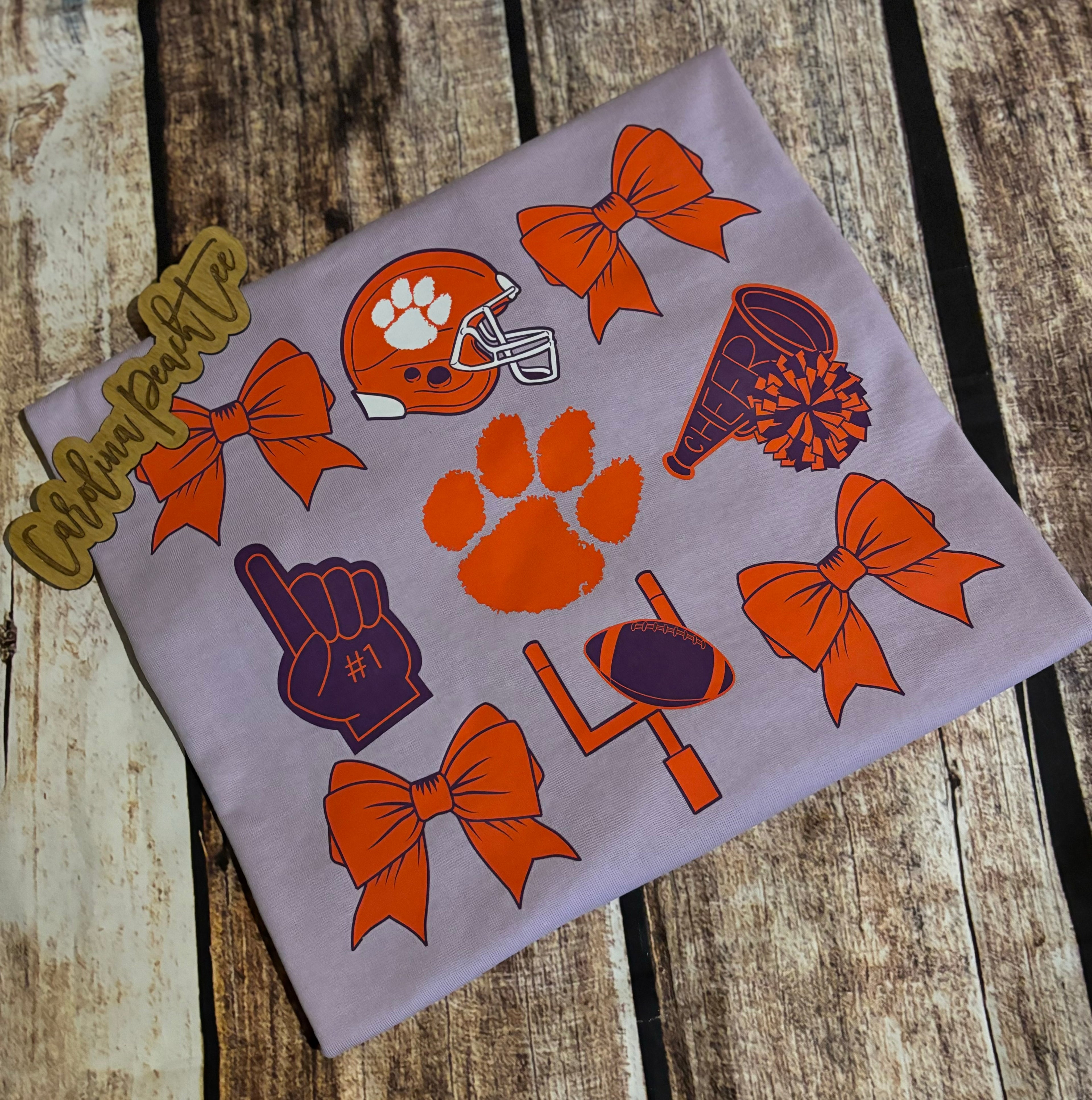 Clemson- Football + Cheer Bow Collage