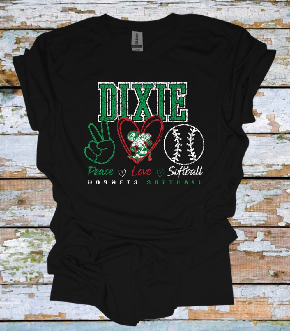 Dixie- Peace, Love, Softball