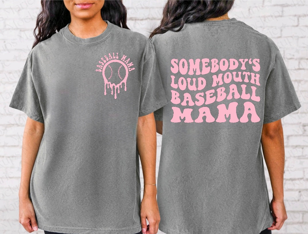 Baseball + Softball- Loud Mouth Mama Tee {Comfort Color}
