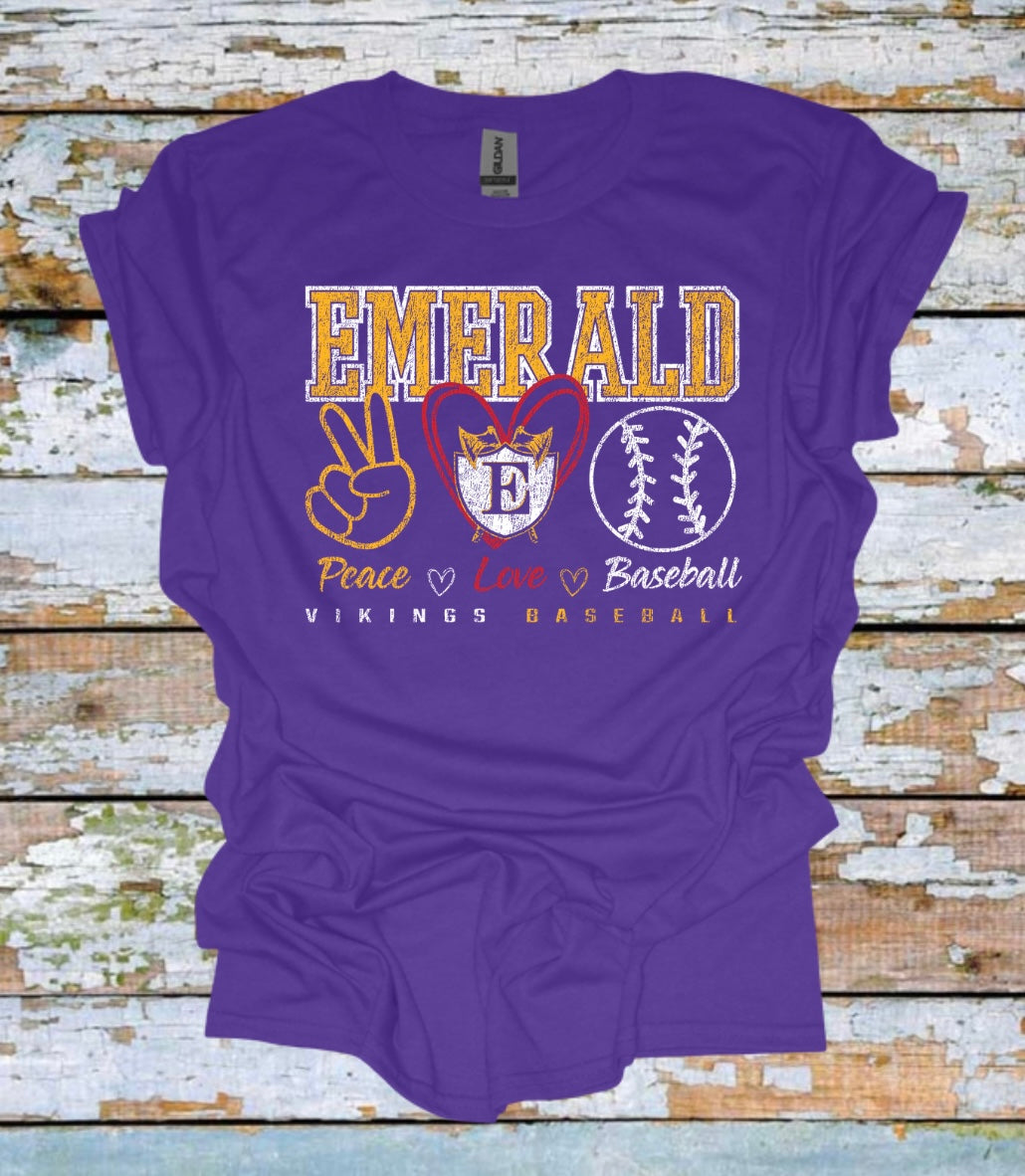 Emerald- Peace, Love, Baseball