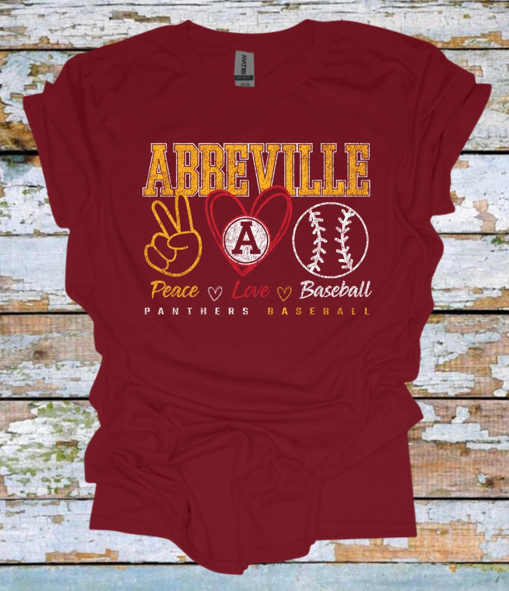 Abbeville- Peace, Love, Baseball