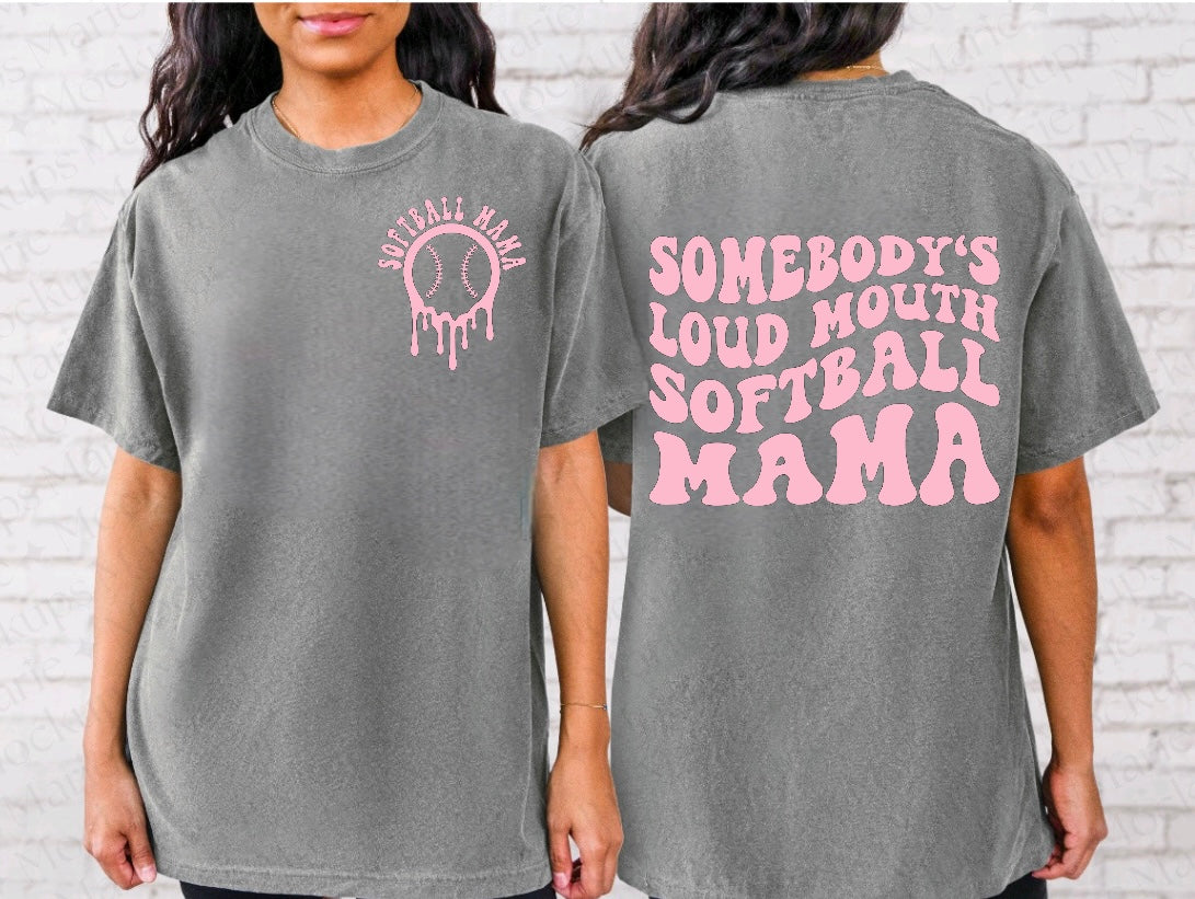 Baseball + Softball- Loud Mouth Mama Tee {Comfort Color}