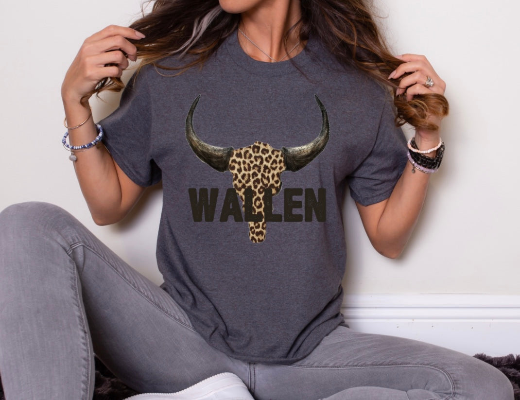 Wallen- Leopard Skull Tee