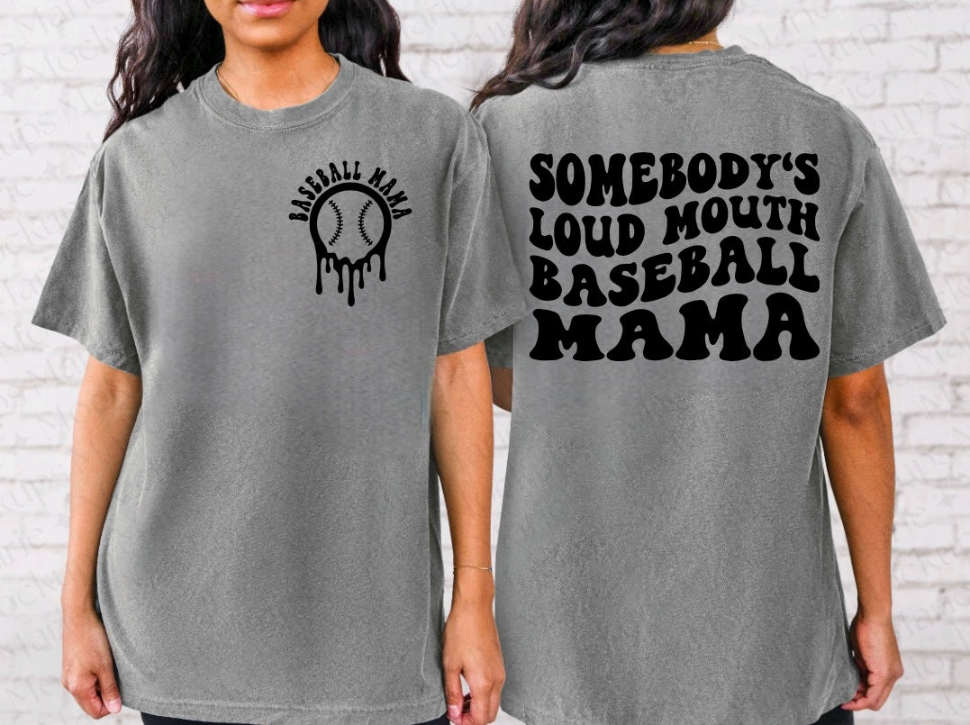 Baseball + Softball- Loud Mouth Mama Tee {Comfort Color}