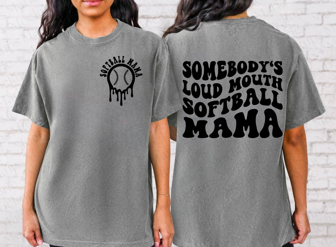 Baseball + Softball- Loud Mouth Mama Tee {Comfort Color}